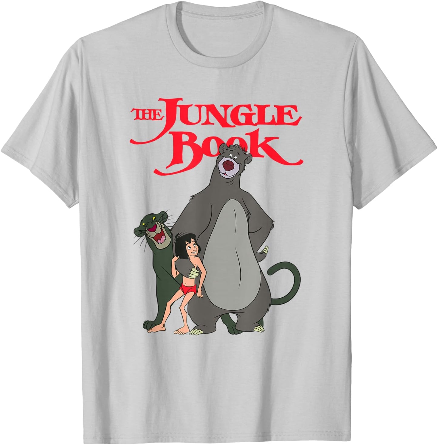 Disney The Jungle Book Group Poster T-Shirt - T-Shirt | Ash