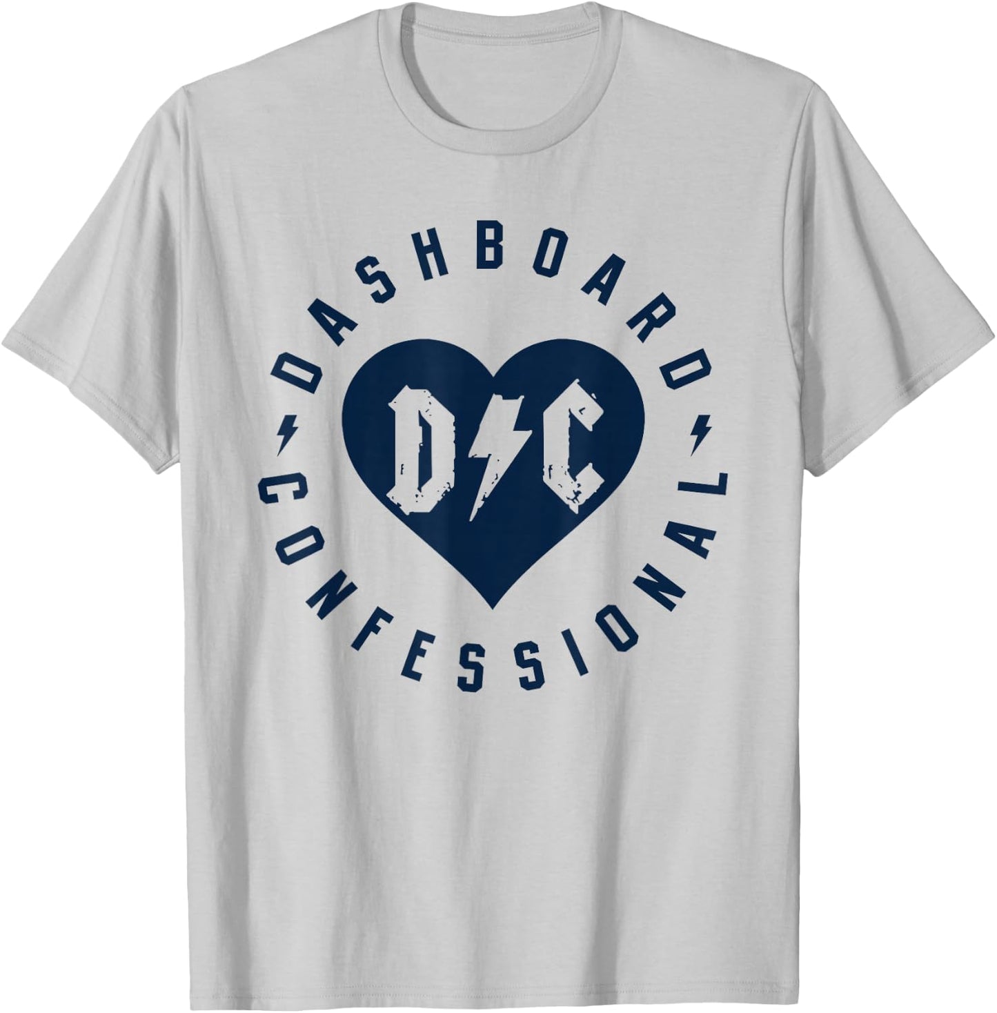 Dashboard Confessional - Heart Badge T-Shirt - T-Shirt | Ash