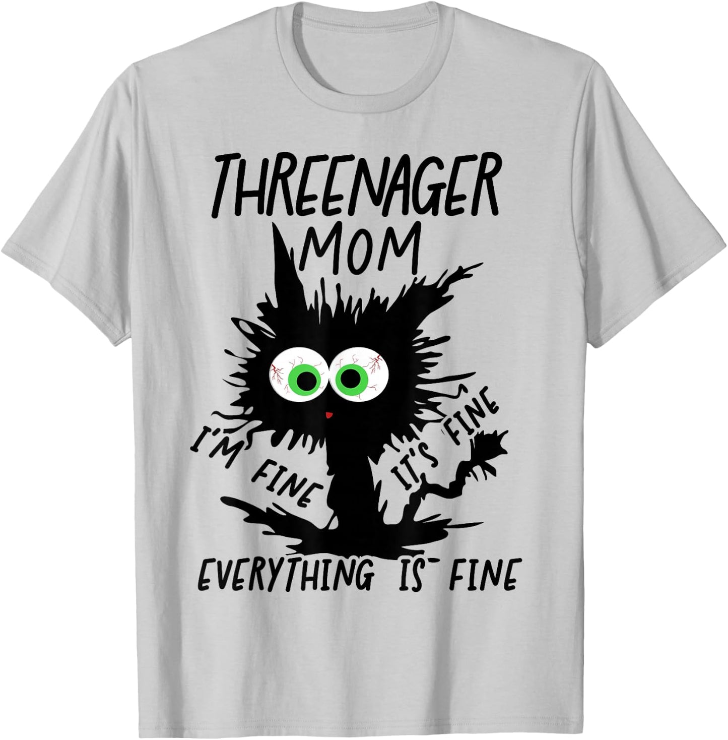 Mom Threenager Mom Mommy Of A Threenager T-Shirt - T-Shirt | Ash