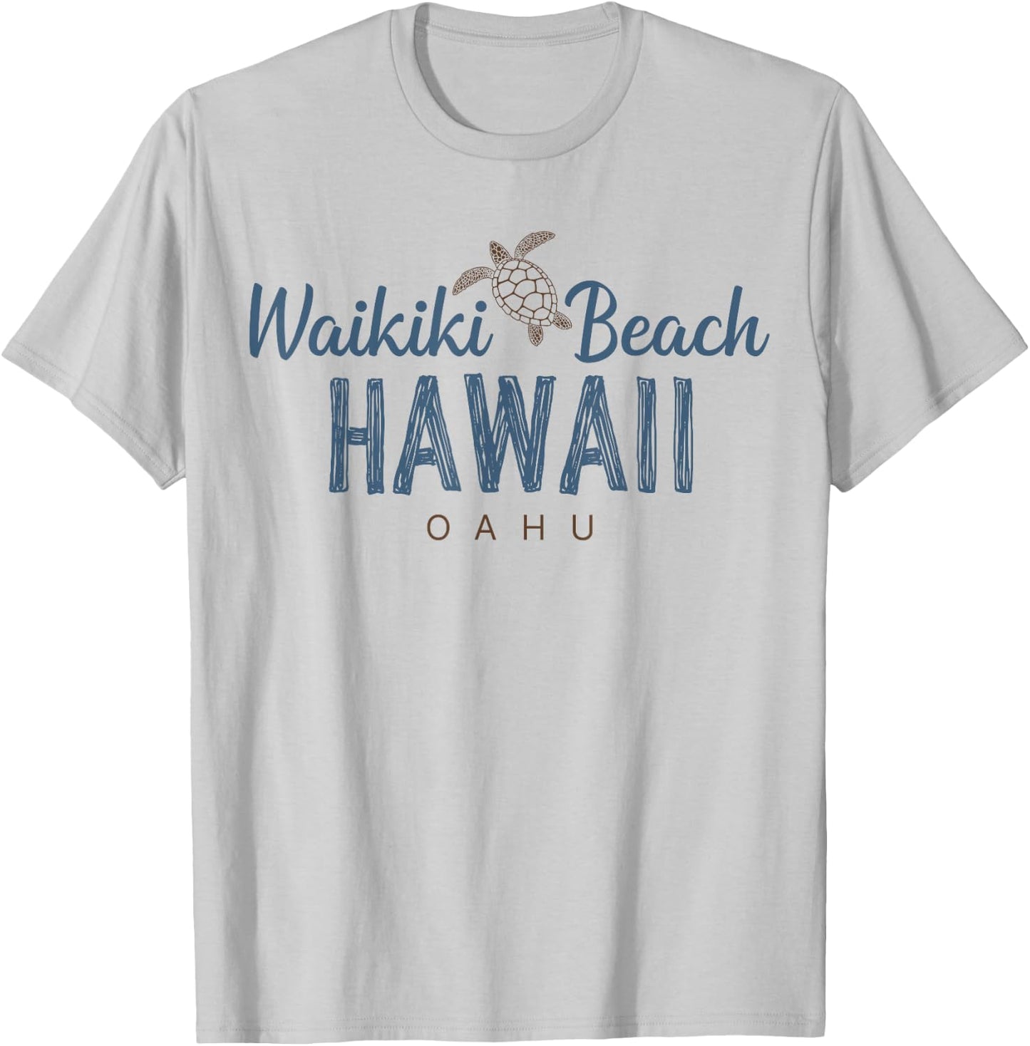 Waikiki Beach Oahu Hawaii T-Shirt - T-Shirt | Ash