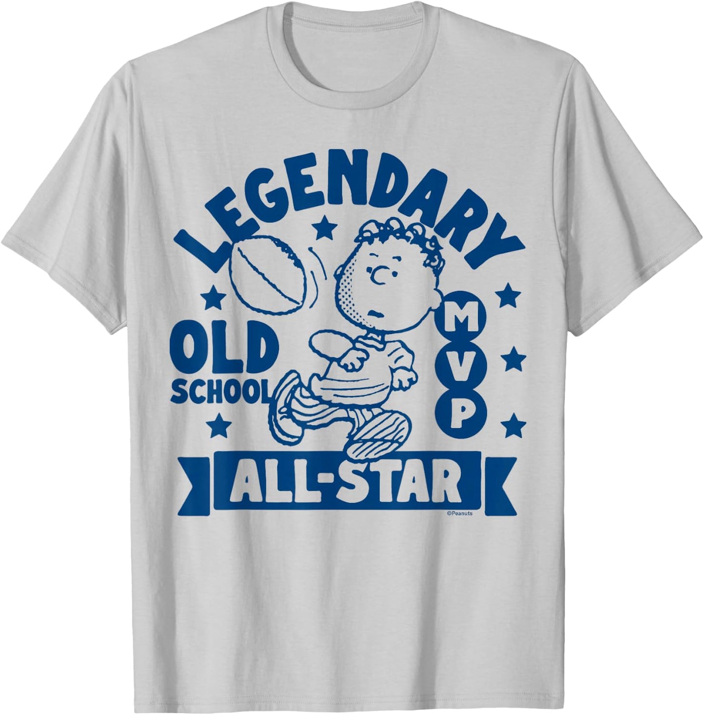 Peanuts - The Legendary All-Star MVP by Franklin Football T-Shirt - T-Shirt | Ash