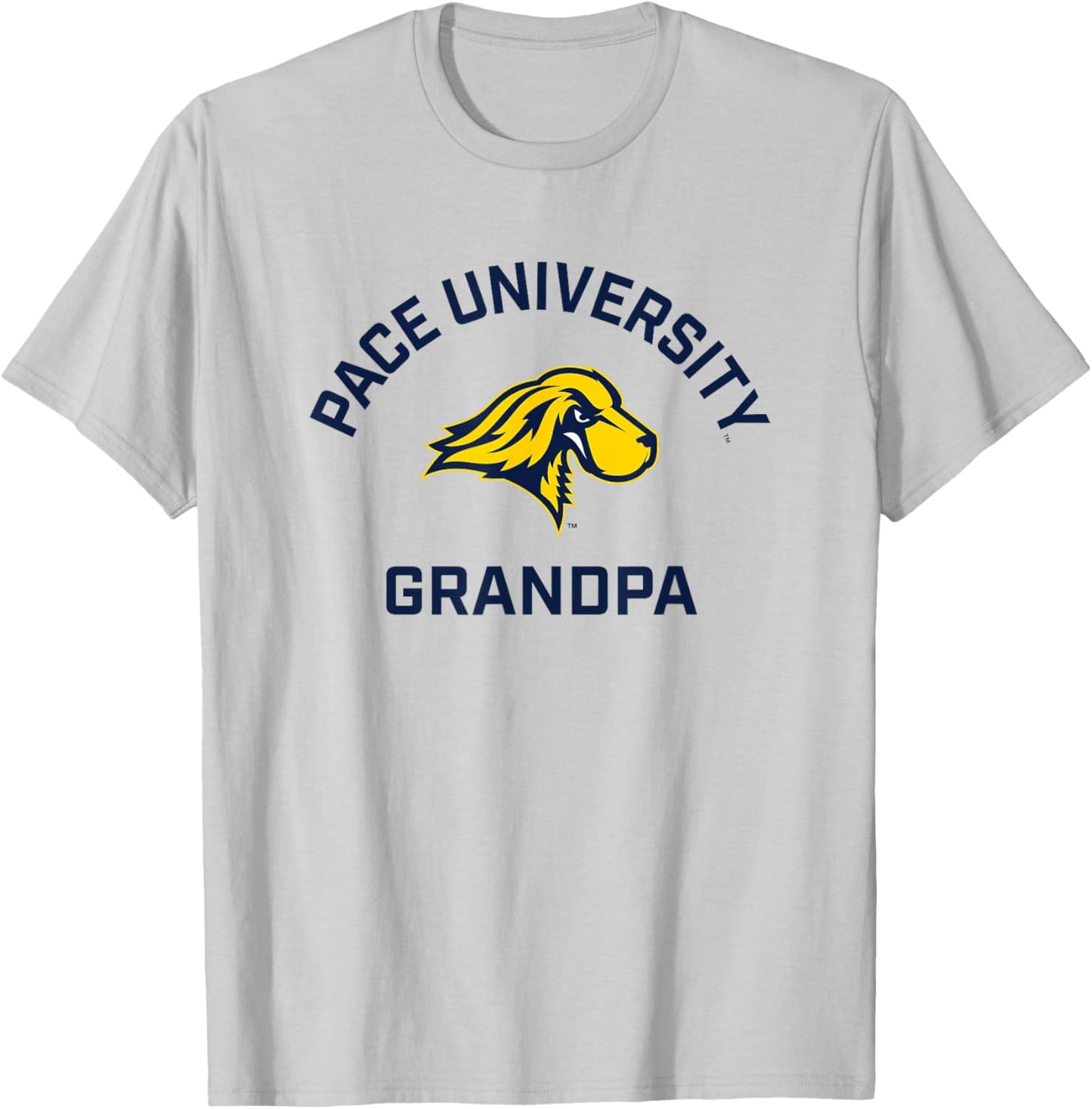 Pace University Setters Arched Grandpa T-Shirt - T-Shirt | Ash