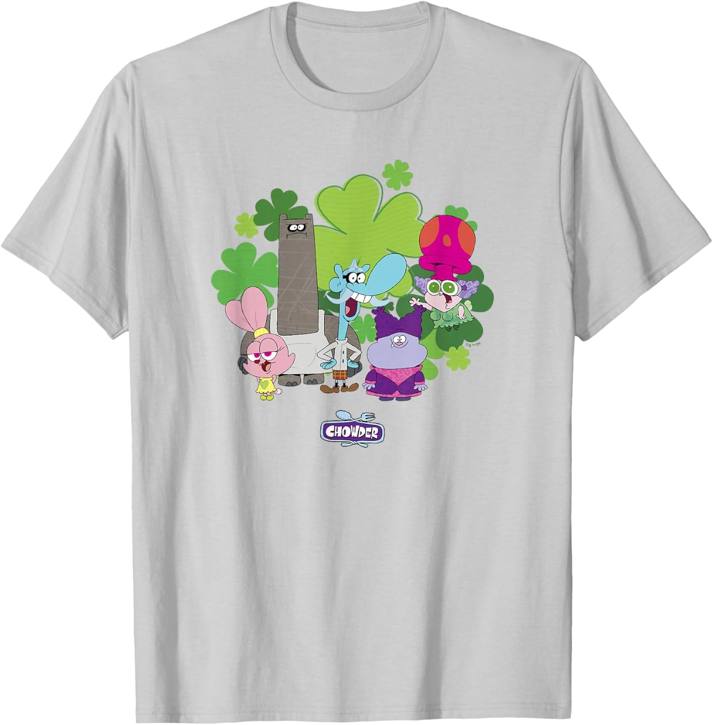 Chowder St. Patrick's Day Shamrock Group Shot T-Shirt - T-Shirt | Ash
