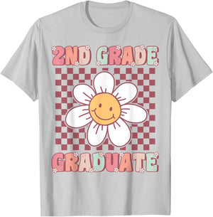 2nd Grade Graduation Cute Groovy Last Day of Second Grade T-Shirt - T-Shirt | Ash