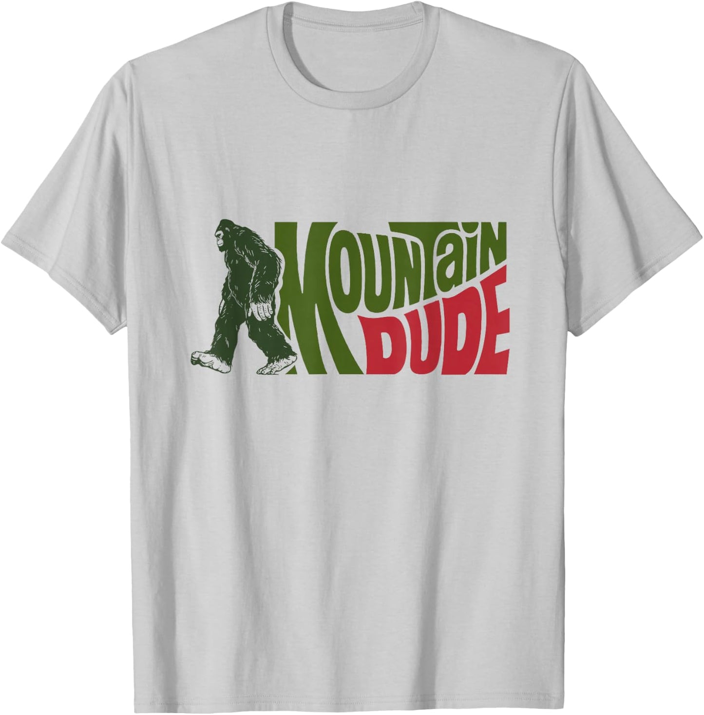 Mountain Dude Funny Bigfoot Sasquatch Hiking Gift T-Shirt - T-Shirt | Ash