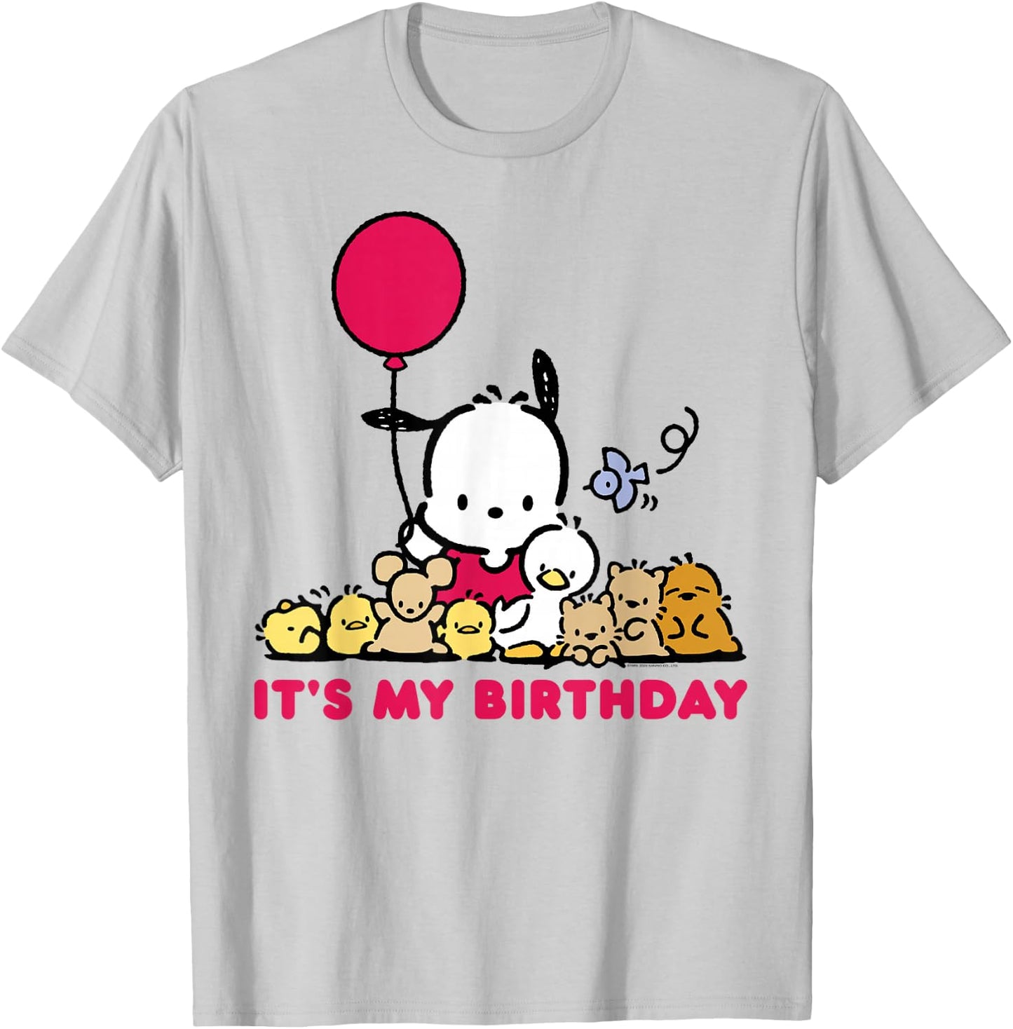 Pochacco It's My Birthday T-Shirt - T-Shirt | Ash