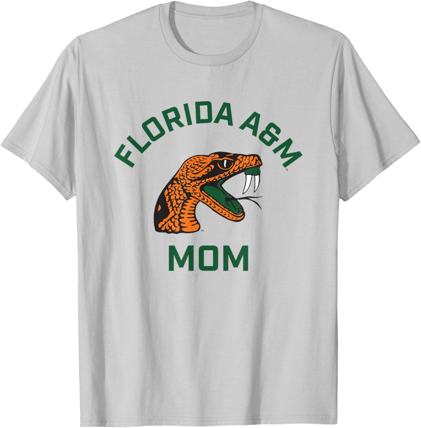 Florida A&M University FAMU Rattlers Arched Mom T-Shirt - T-Shirt | Ash