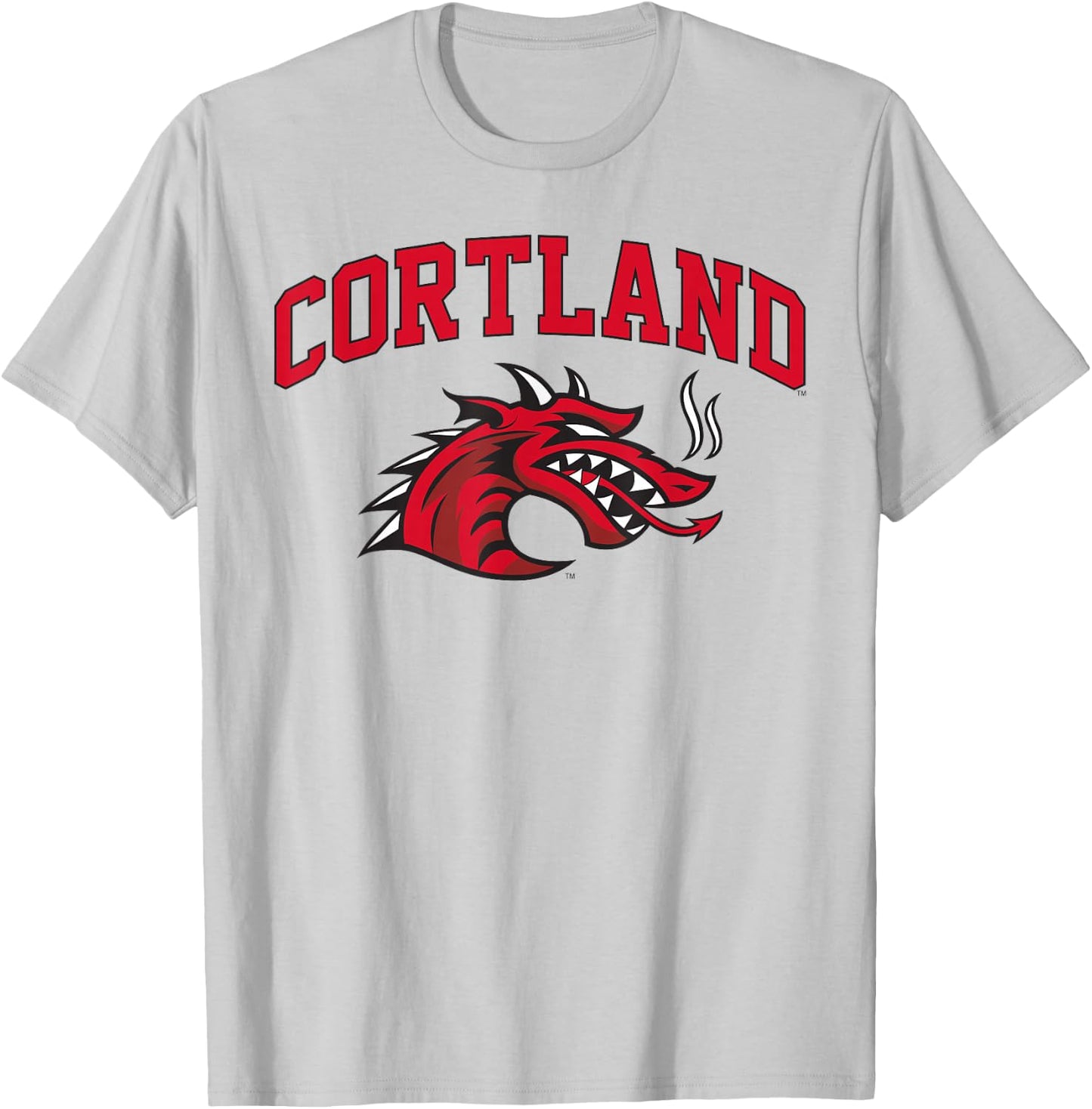 SUNY Cortland Red Dragons Athletics Logo T-Shirt - T-Shirt | Ash