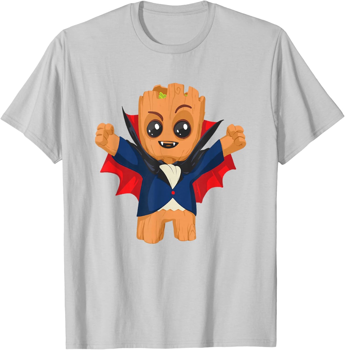 Marvel Classic Halloween Baby Groot Cute Vampire Costume T-Shirt - T-Shirt | Ash