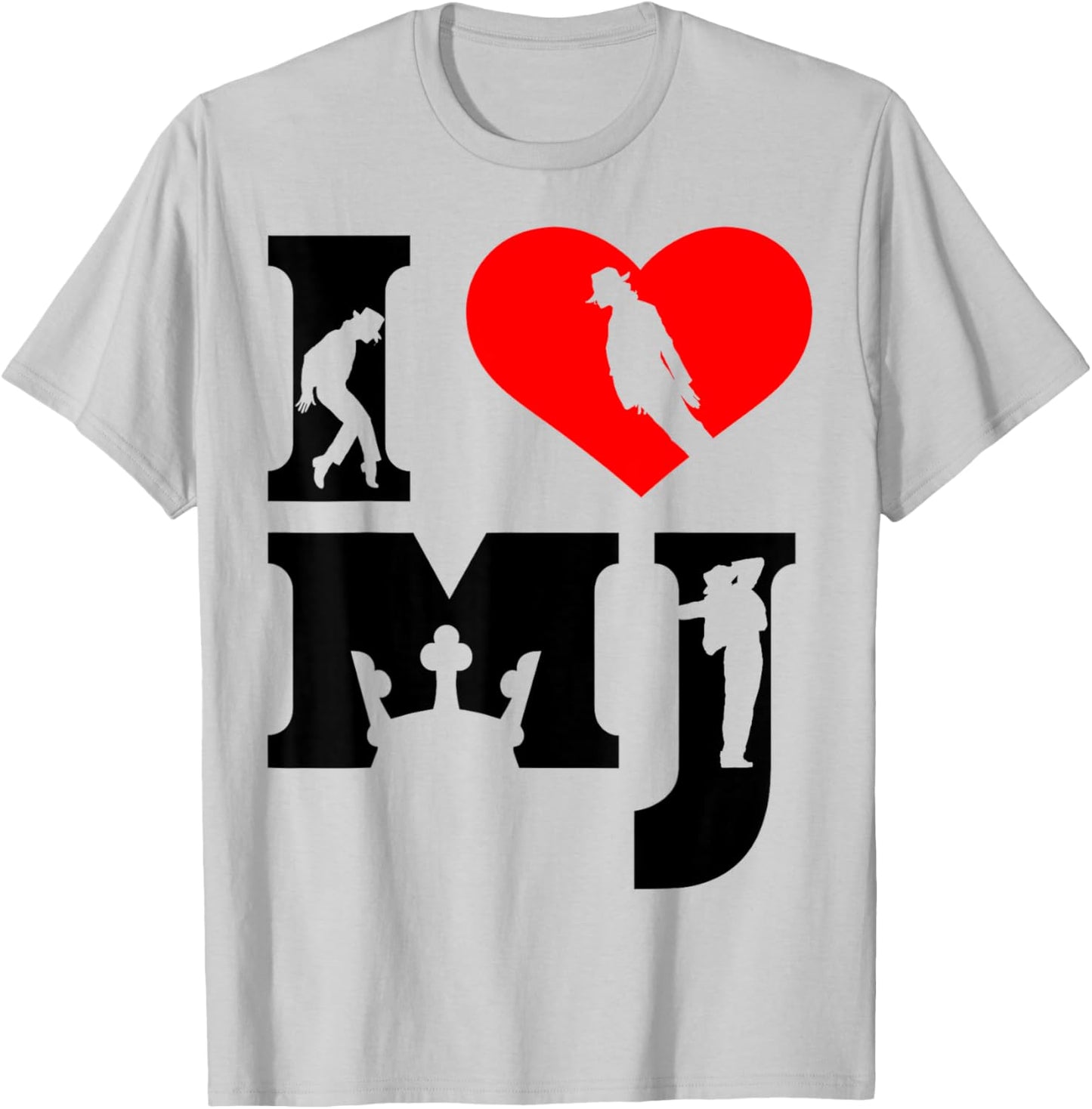 Vintage I Love MJ Shirt, I Heart MJ Retro T-Shirt - T-Shirt | Ash