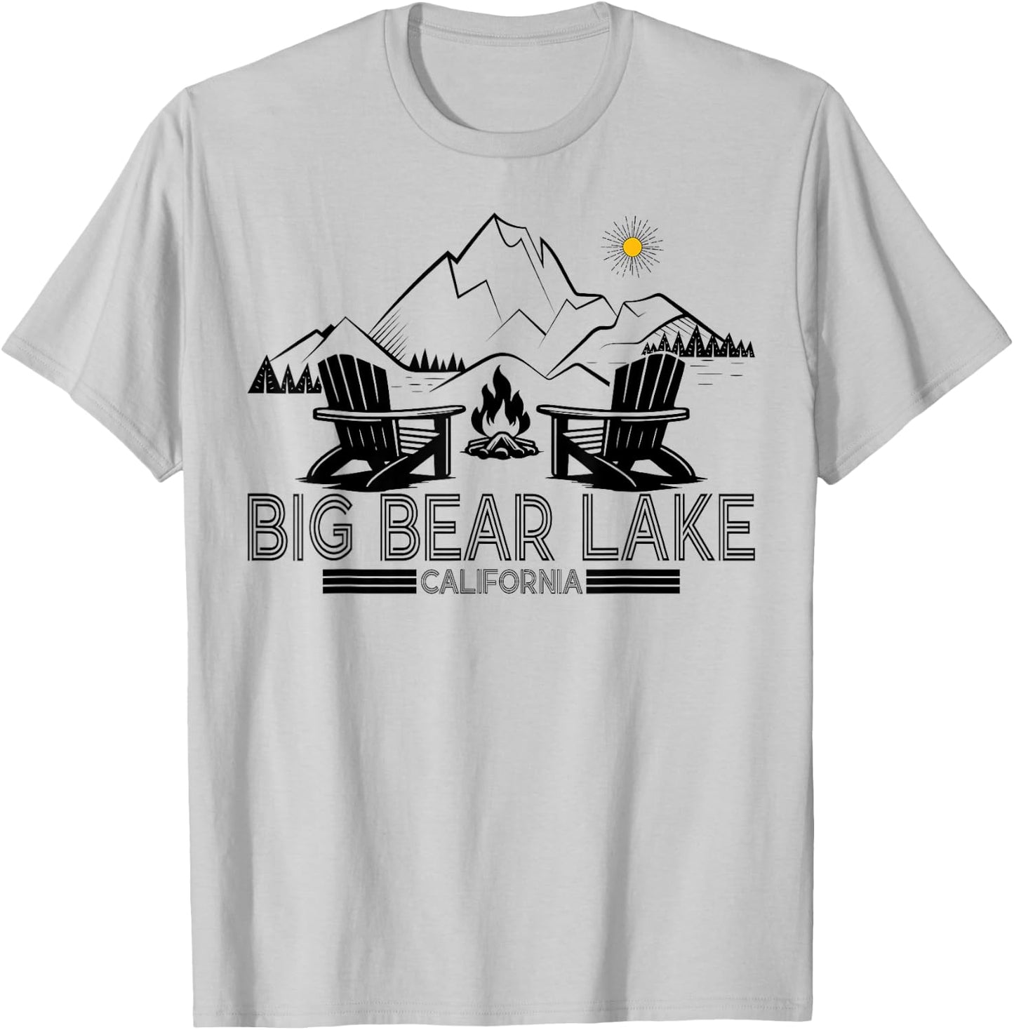 Big Bear Lake California Big Bear Family Mountains Vacation T-Shirt - T-Shirt | Ash