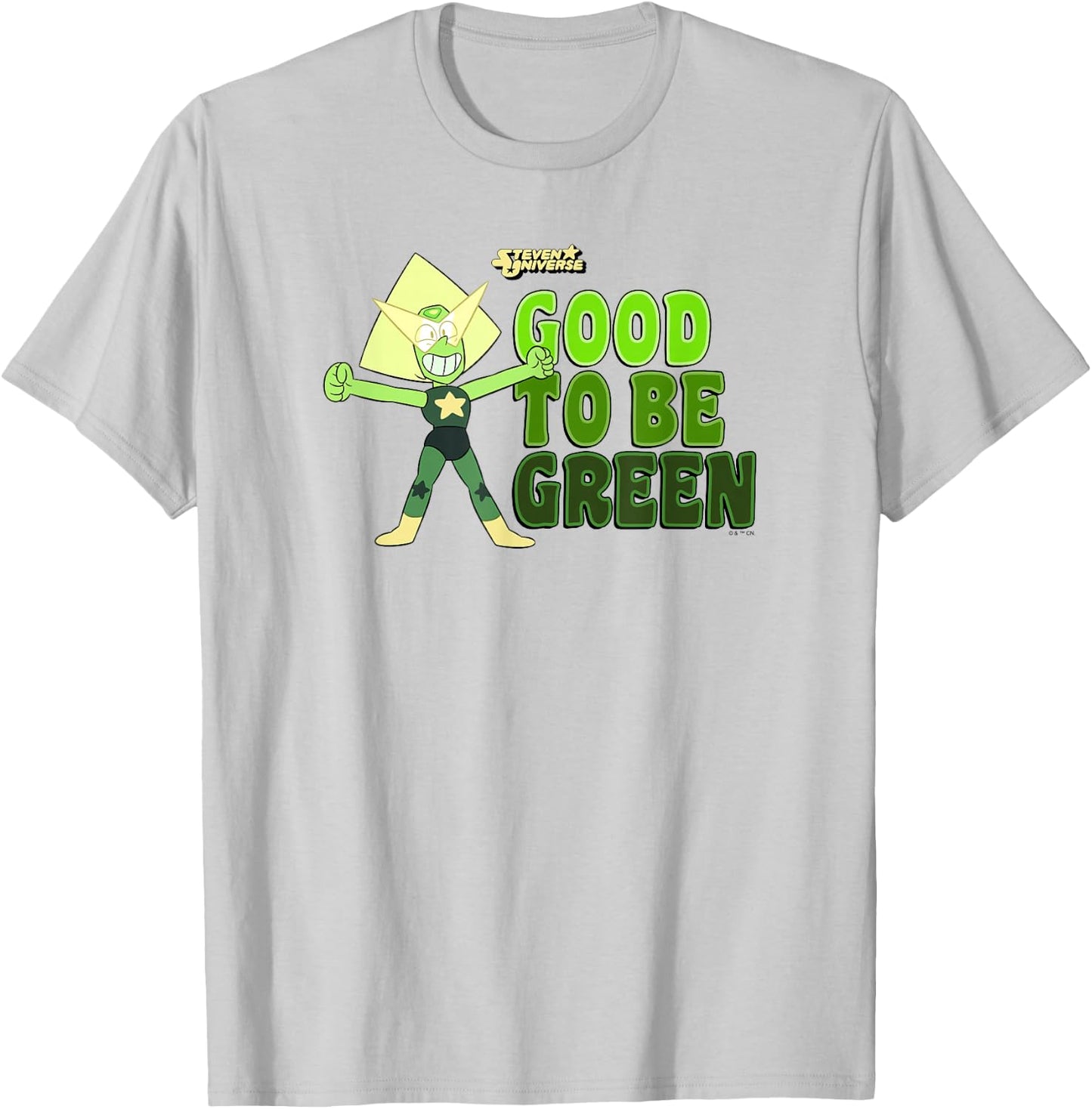 Steven Universe St. Patrick's Day Peridot Good to Be Green! T-Shirt - T-Shirt | Ash
