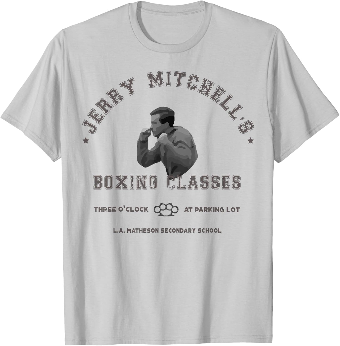Three O'Clock Boxing Classes T Shirt, Cult Geek Fighter T-Shirt - T-Shirt | Ash
