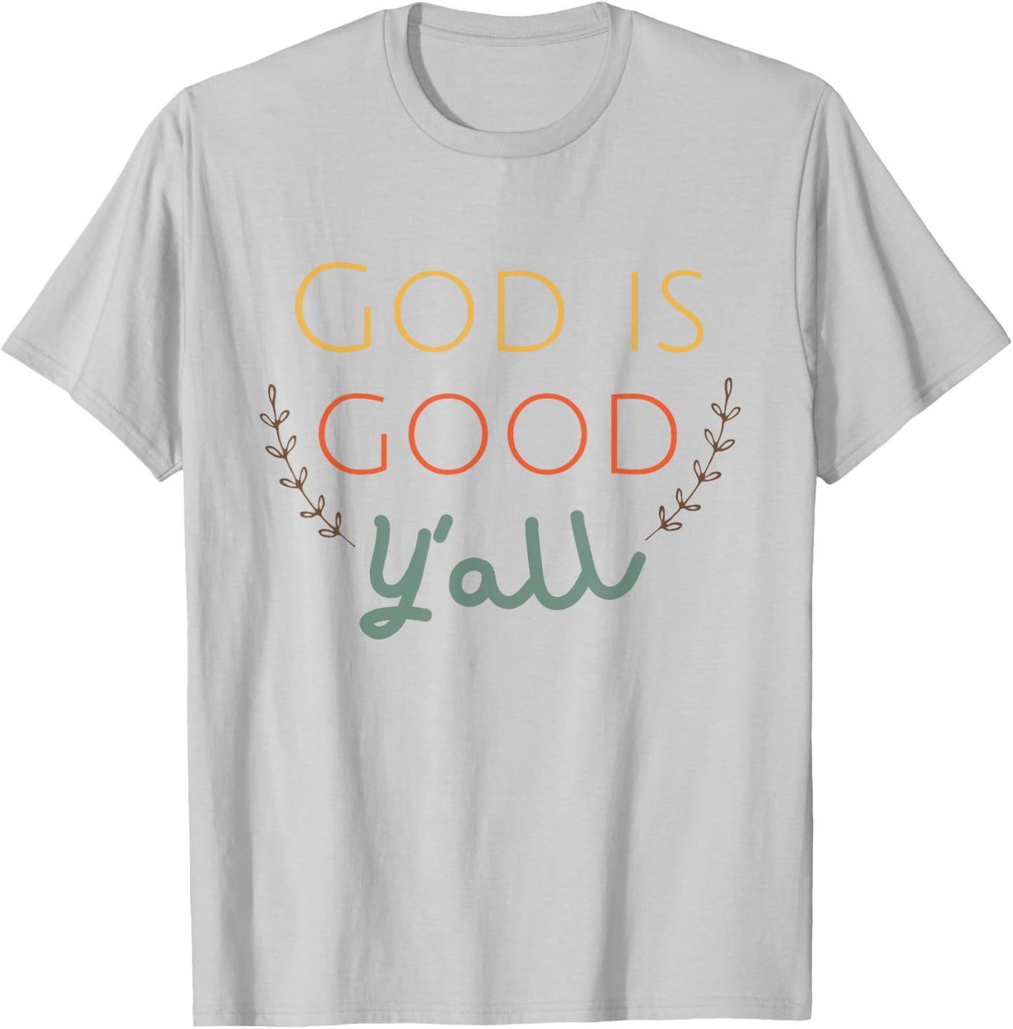 Retro God is Good Y'all Christian Faith Vintage T-Shirt - T-Shirt | Ash