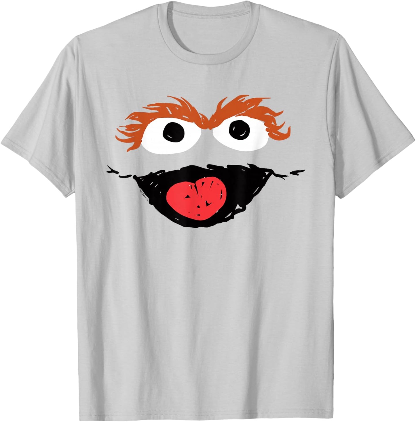 Sesame Street Oscar Crayon Sketch Halloween Costume T-Shirt - T-Shirt | Ash