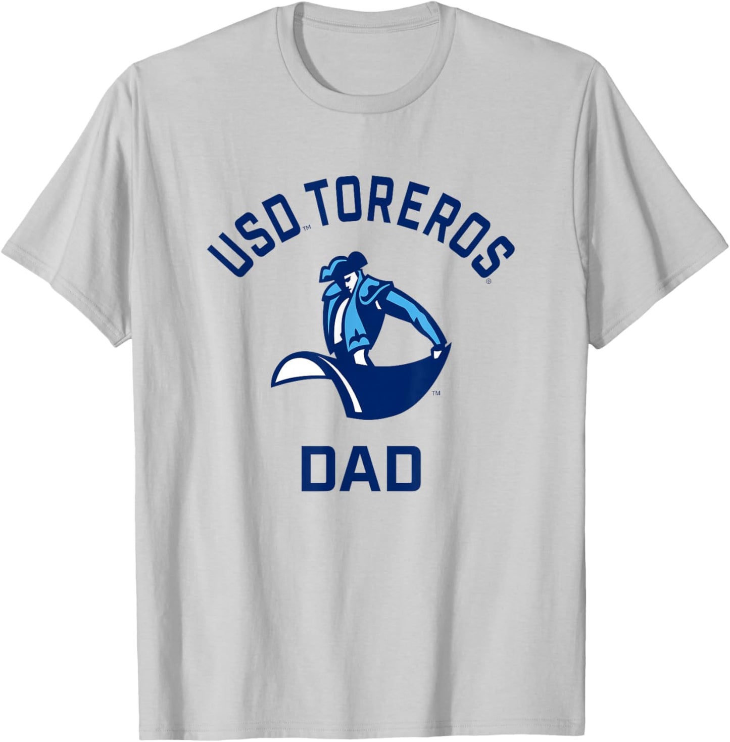 University of San Diego Toreros Arched Dad T-Shirt - T-Shirt | Ash