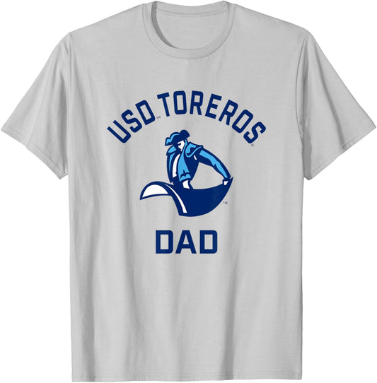 University of San Diego Toreros Arched Dad T-Shirt - T-Shirt | Ash