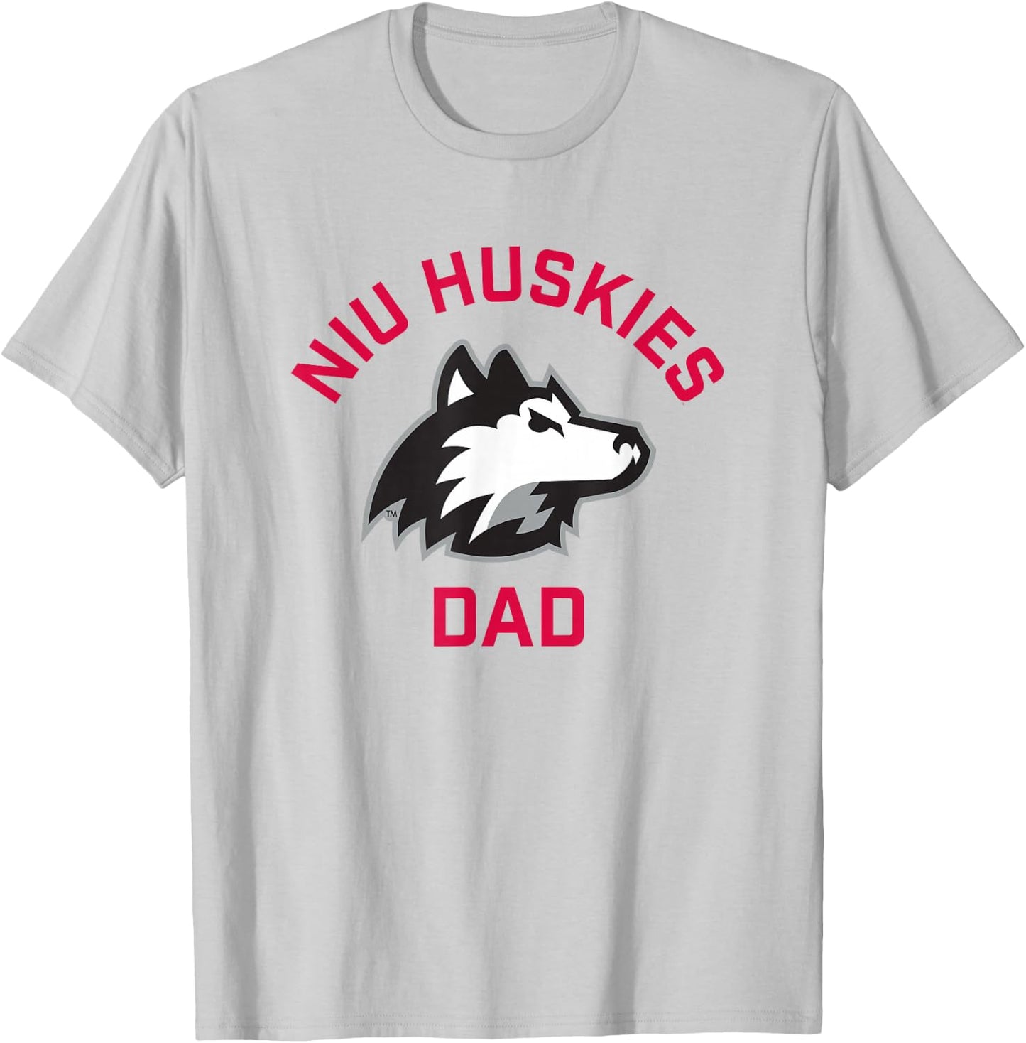 Northern Illinois University NIU Huskies Arched Dad T-Shirt - T-Shirt | Ash