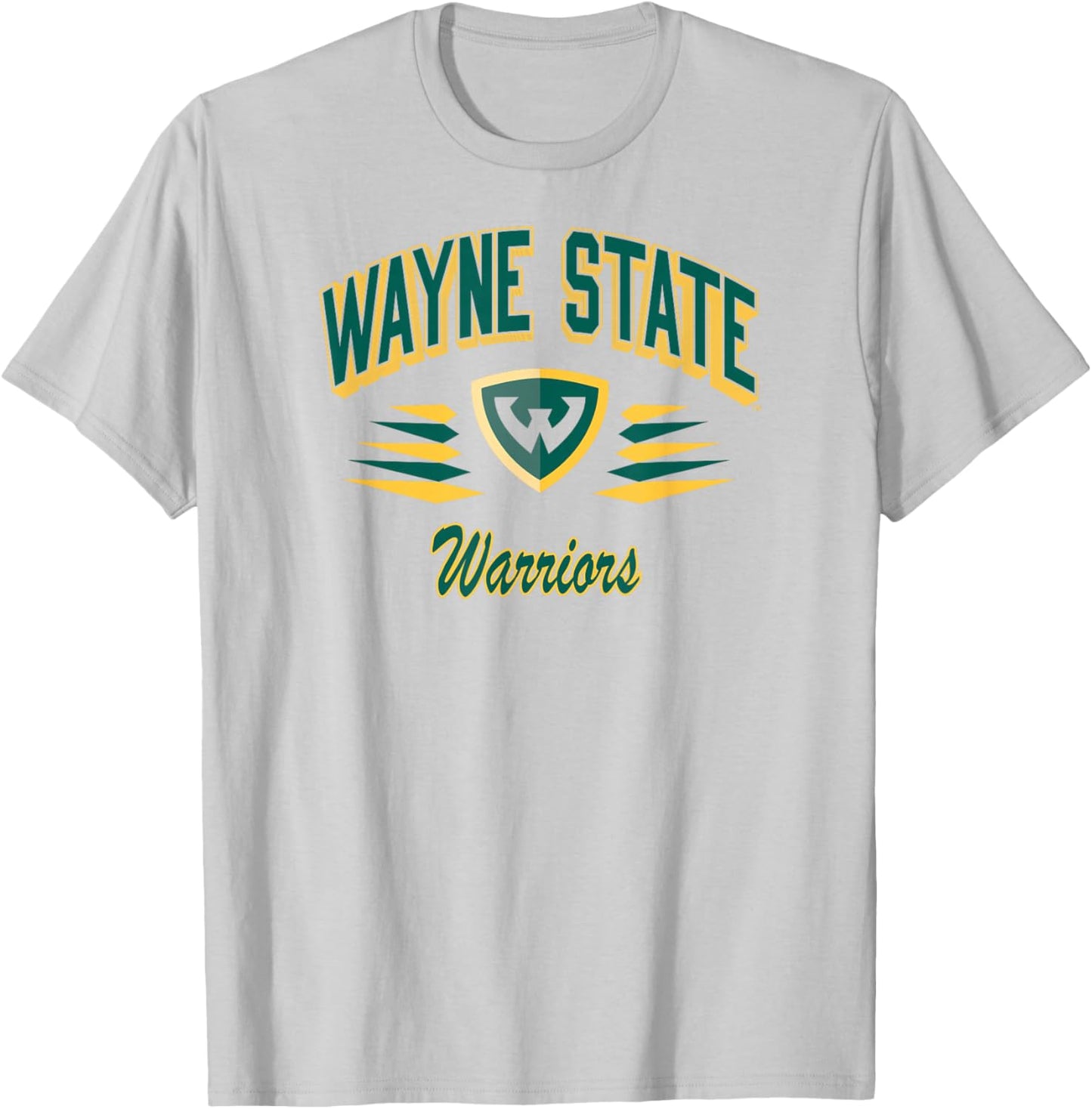 Wayne State Warriors Retro Diamond White Officially Licensed T-Shirt - T-Shirt | Ash