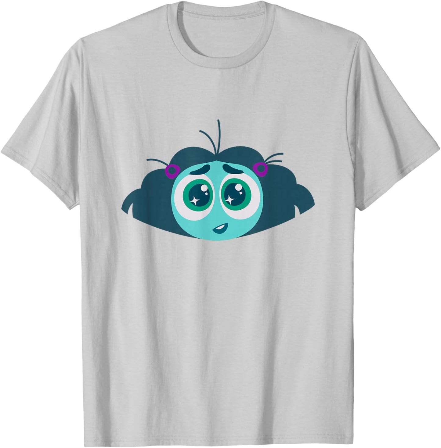Disney Pixar Inside Out 2 Envy Big Head Logo T-Shirt - T-Shirt | Ash