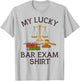 My Lucky Bar Exam Shirt Lawyer Law School Student Cool Retro T-Shirt - T-Shirt | Ash