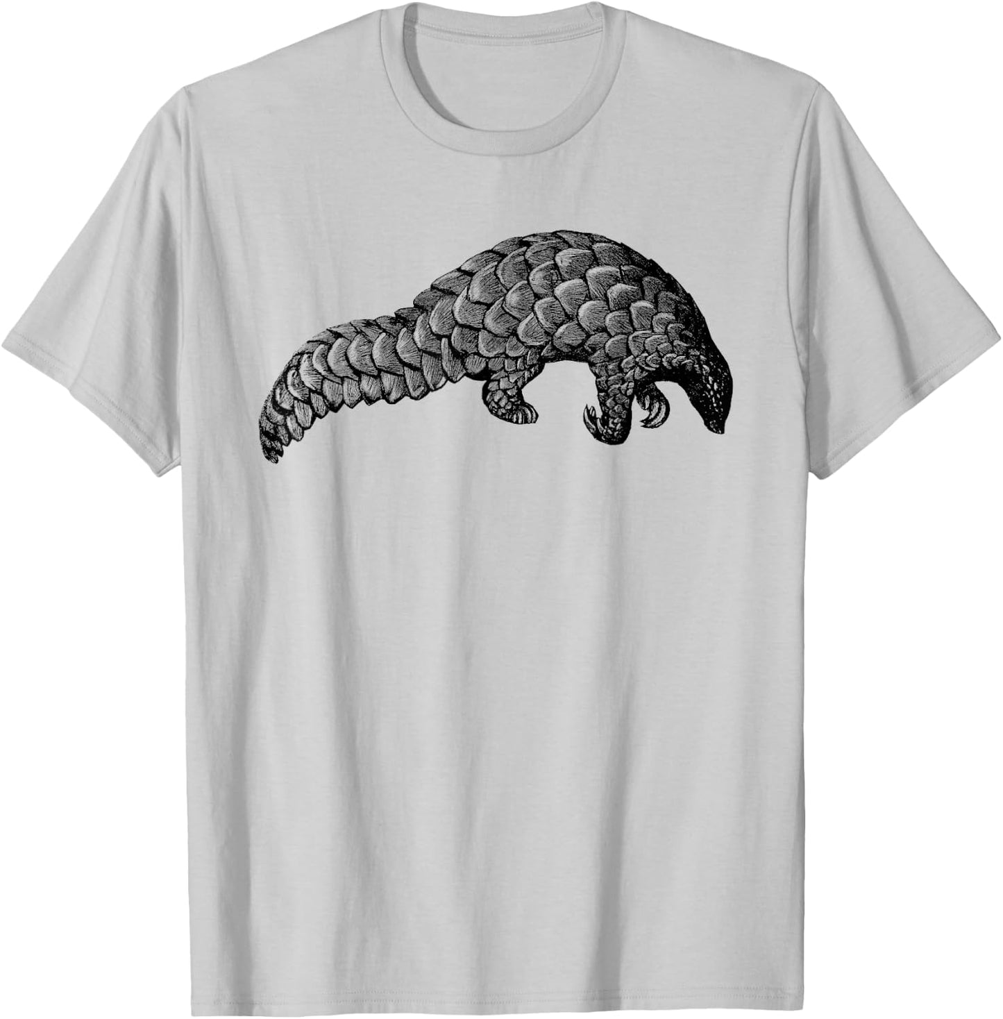 Cute Pangolin Vintage Animal Print T-Shirt - T-Shirt | Ash