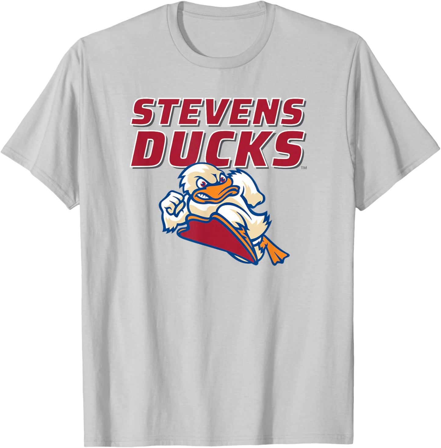 Stevens Institute of Technology Stevens Ducks Logo T-Shirt - T-Shirt | Ash