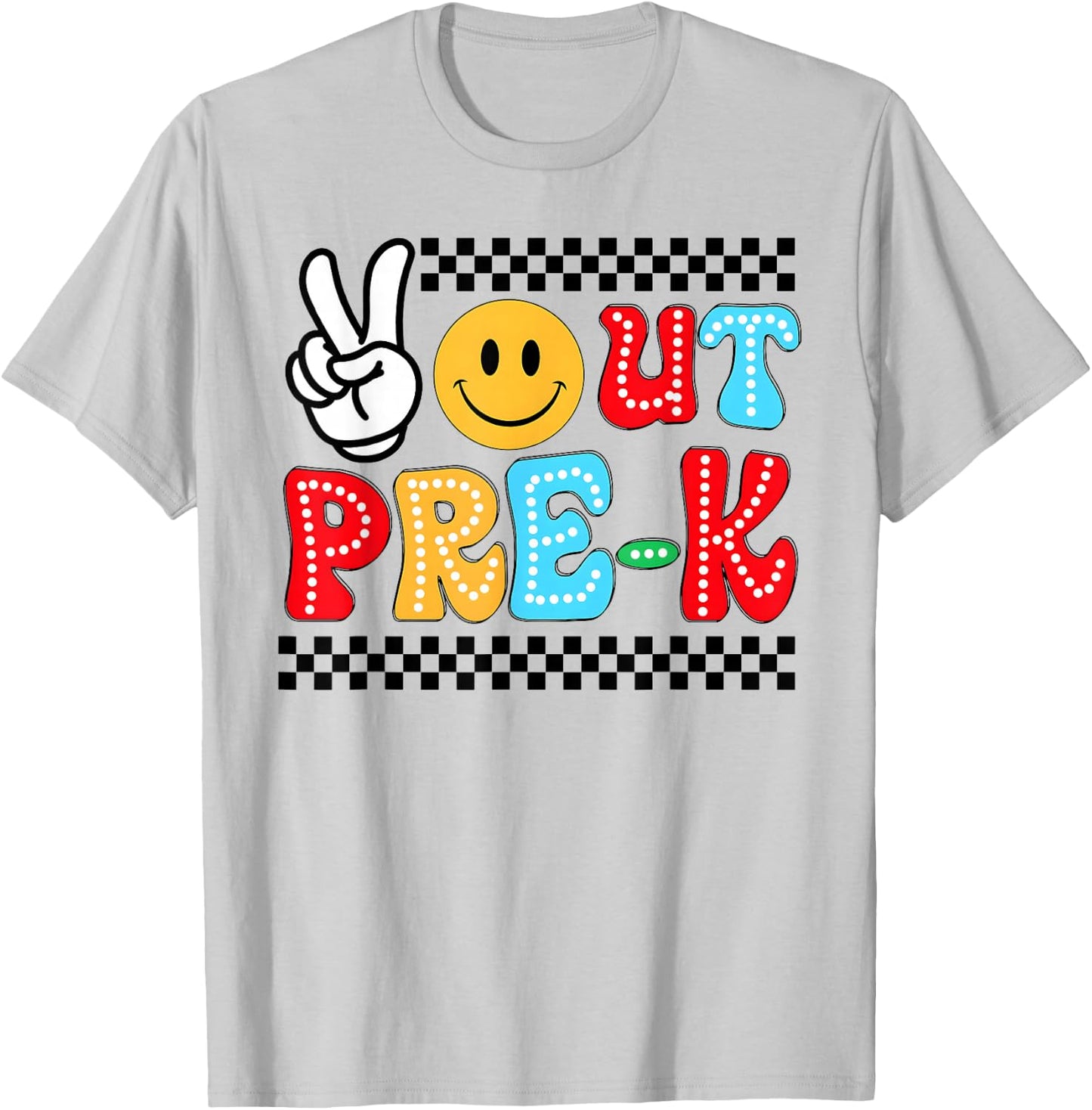 Funny Last days of school shirt for kid Peaces Out Pre-K T-Shirt - T-Shirt | Ash