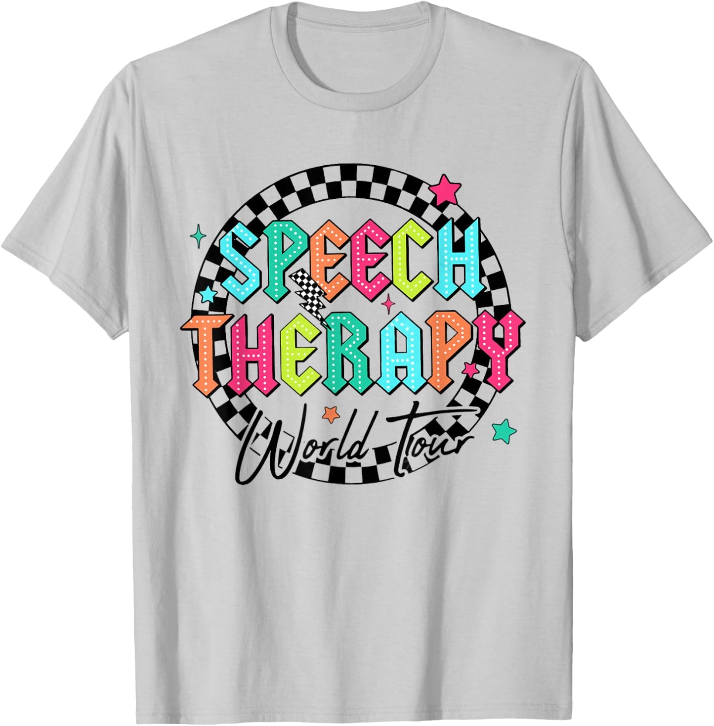 Women Speech Therapy World Tour AAC SLPA CCC SLP Graduation T-Shirt - T-Shirt | Ash