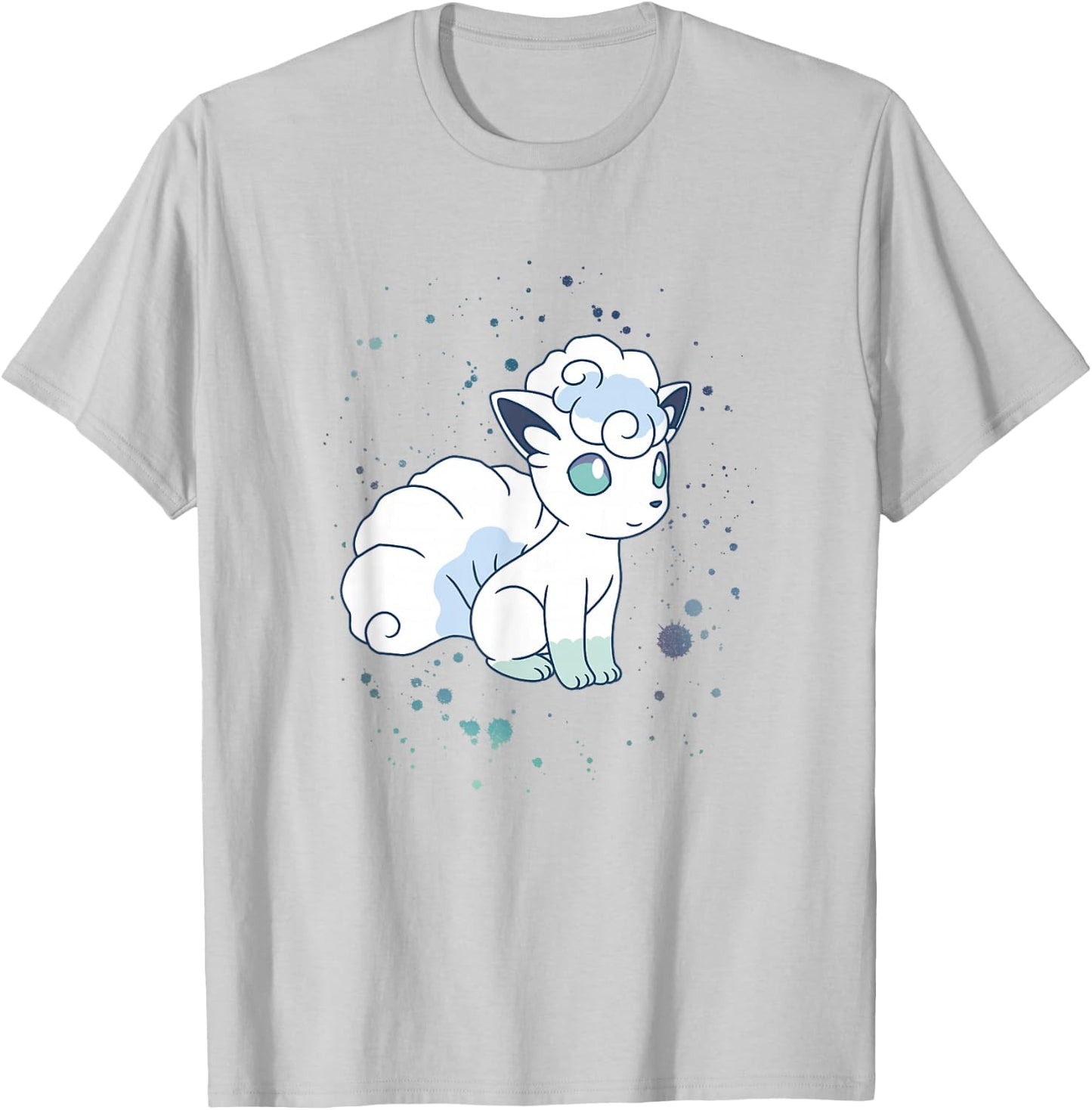 Pokémon Alolan Vulpix Winter Watercolor Portrait T-Shirt - T-Shirt | Ash