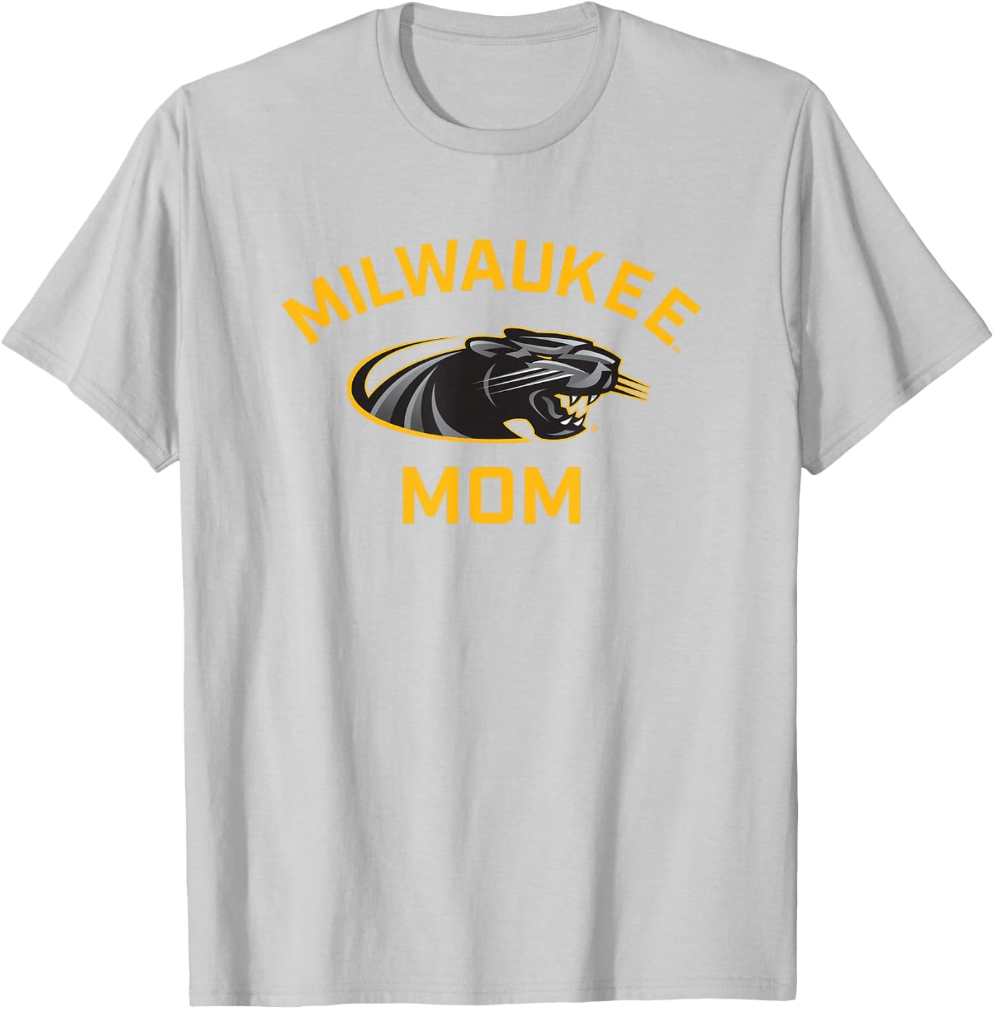 UW Milwaukee Panthers Arched Mom T-Shirt - T-Shirt | Ash
