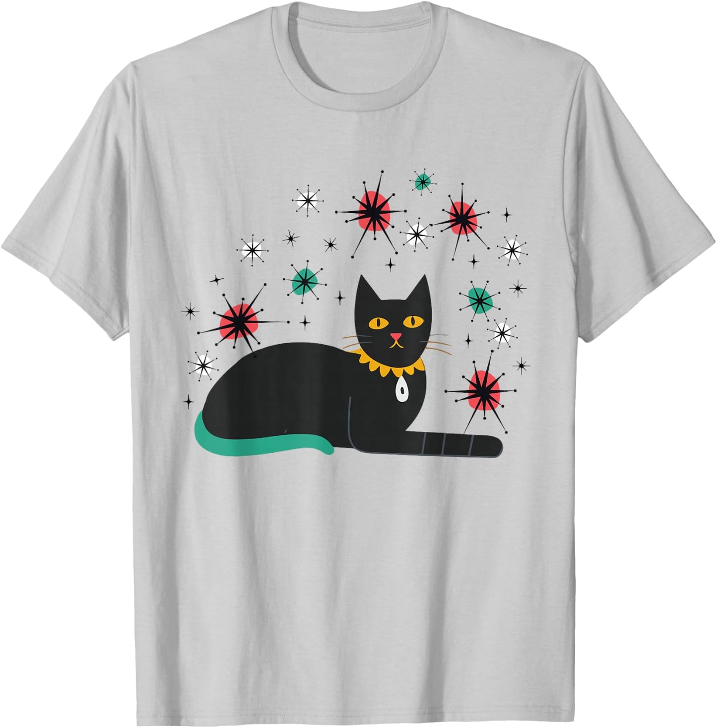 Retro Cat Midcentury Atomic Age 1950s Mid Century T-Shirt - T-Shirt | Ash