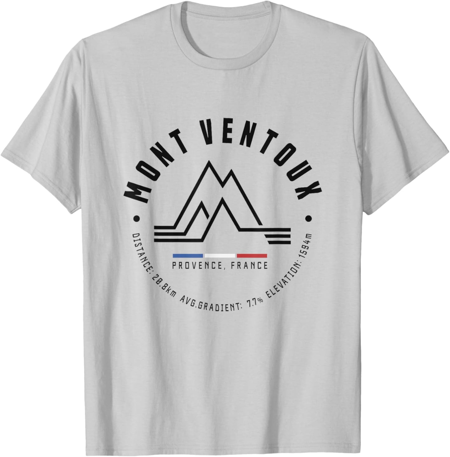 Mont Ventoux Mountain Pass France Cycling Racing Bike T-Shirt - T-Shirt | Ash