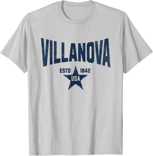Visit Blue Villanova Pennsylvania Vintage Athletic Souvenir T-Shirt - T-Shirt | Ash
