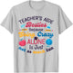 Funny Teacher's Aide Besties Humor Back to School First Day T-Shirt - T-Shirt | Ash