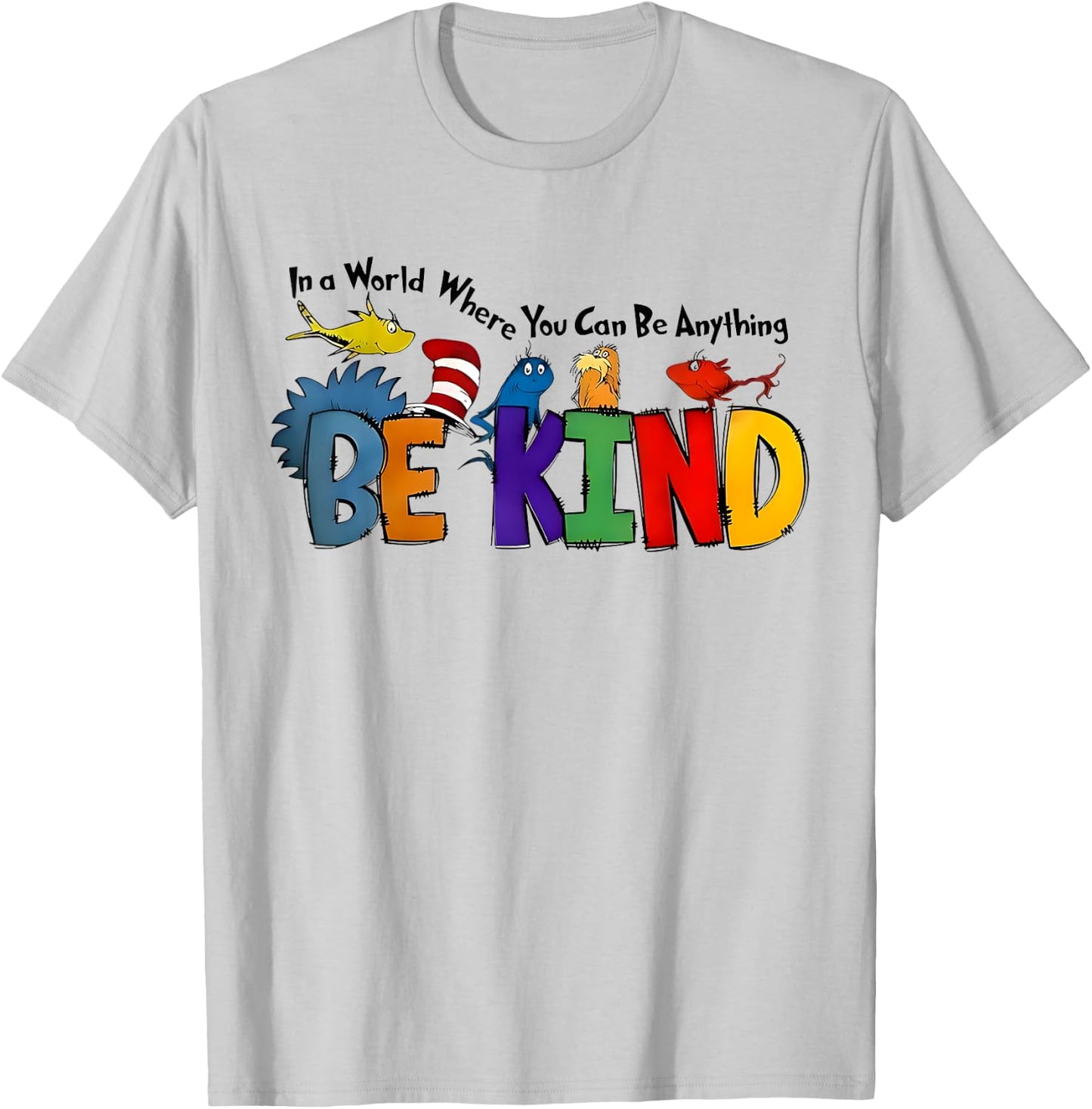 In A World Where You Can Be Anything Be Kind Kindness Retro T-Shirt - T-Shirt | Ash
