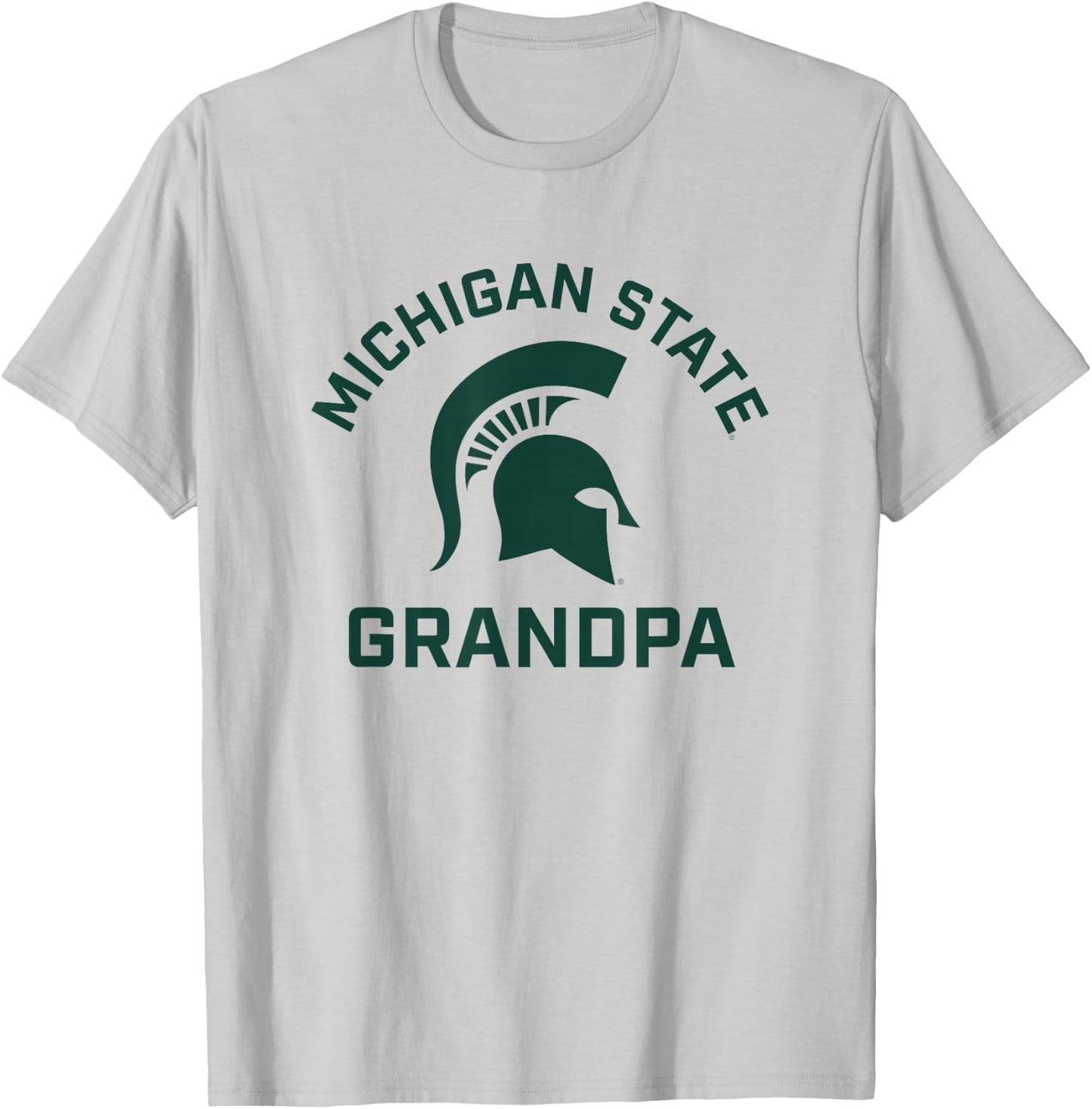 Michigan State MSU Spartans Arched Grandpa T-Shirt - T-Shirt | Ash