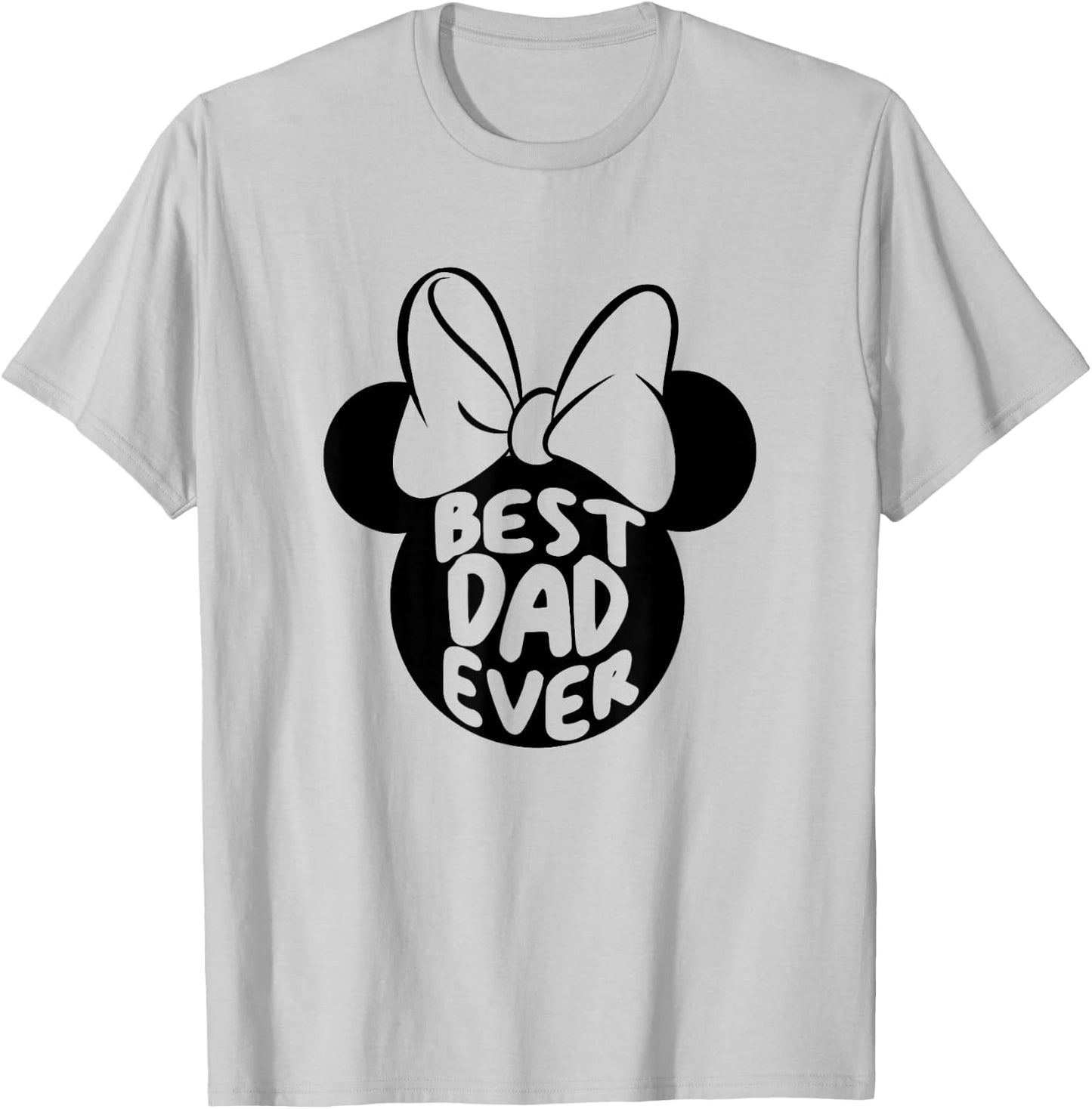 Disney Minnie Mouse Father's Day Best Dad Ever Bow T-Shirt - T-Shirt | Ash