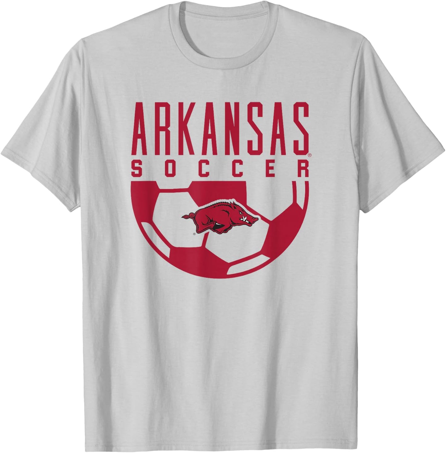 University of Arkansas Razorbacks Soccer T-Shirt - T-Shirt | Ash