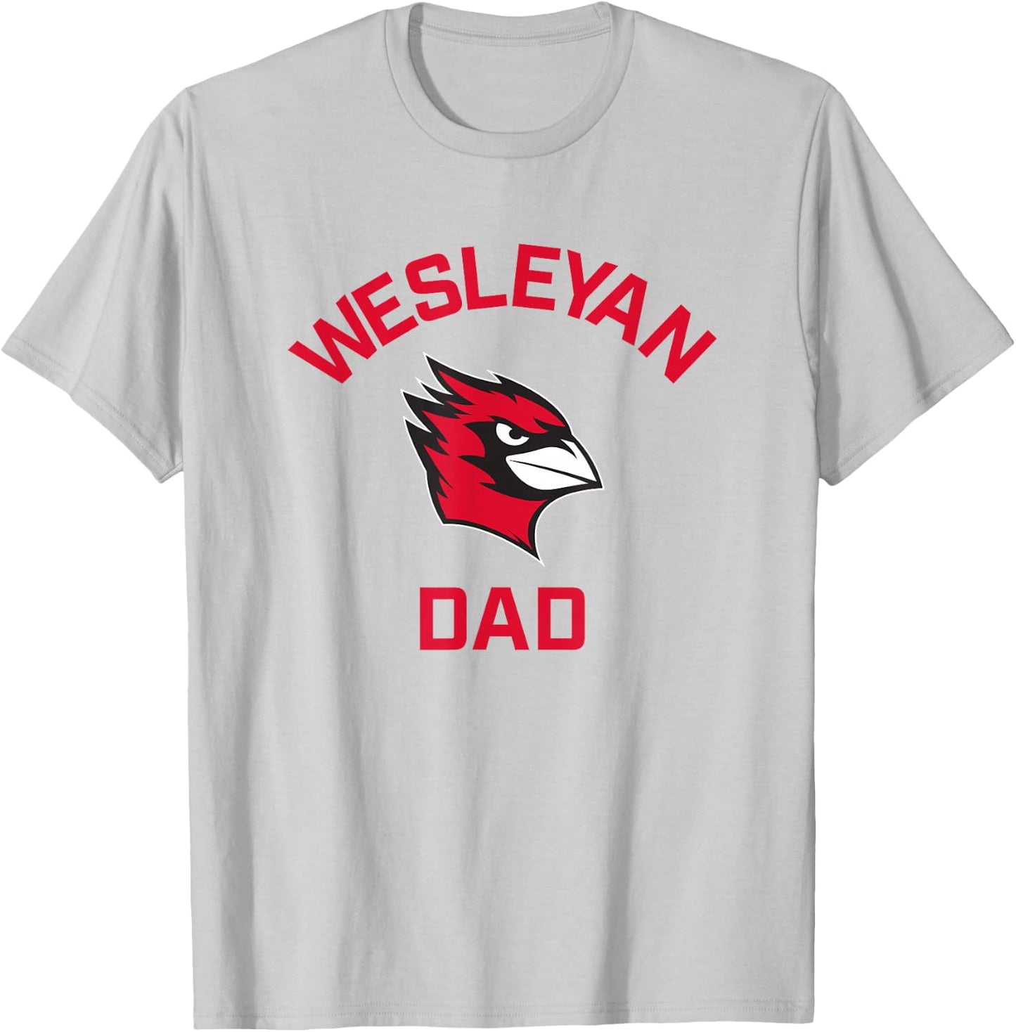 Wesleyan University Cardinals Arched Dad T-Shirt - T-Shirt | Ash