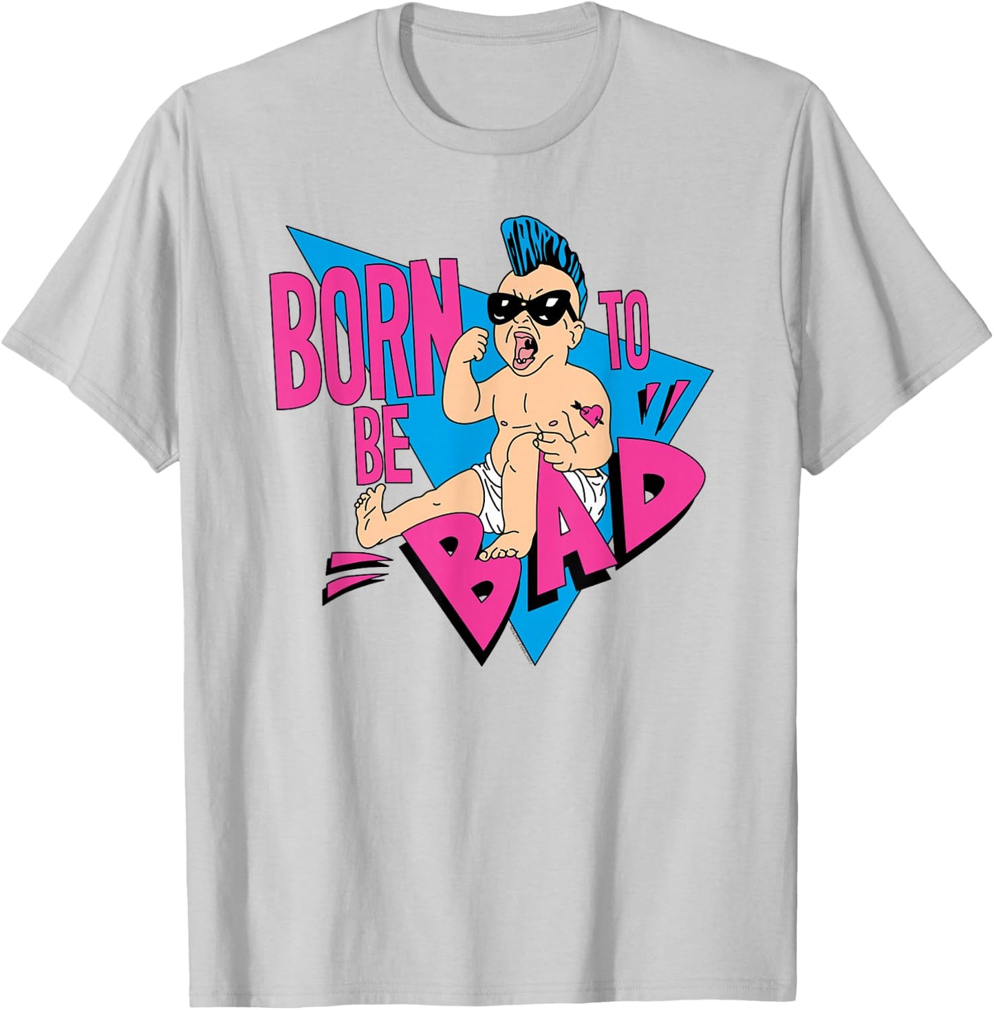 Ripple Junction Born to be Bad Mohawk Baby T-Shirt - T-Shirt | Ash