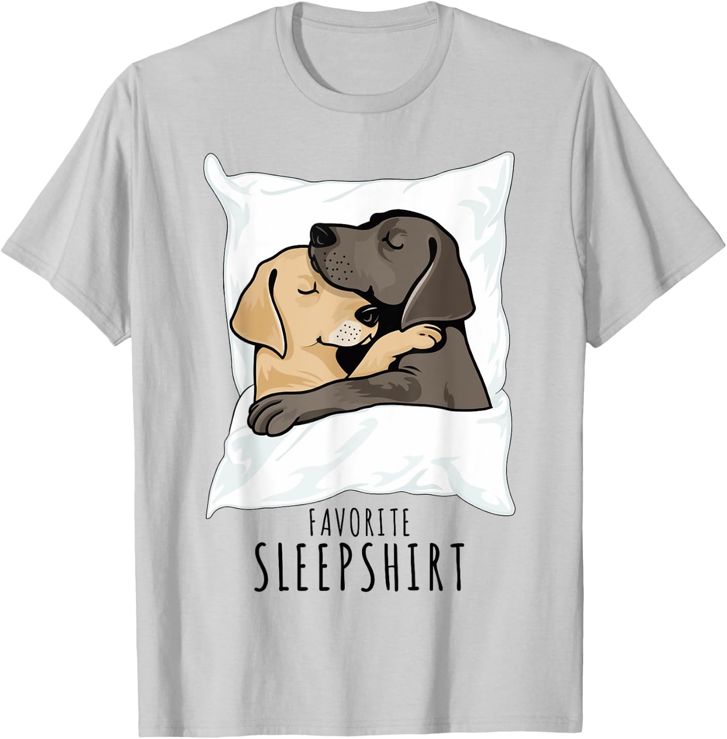Retriever Couples Pajama Dogs Favourite Sleepshirt T-Shirt - T-Shirt | Ash