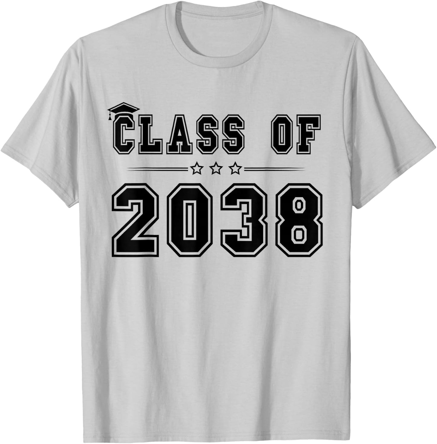 Class of 2038 Grow With Me Graduation First Day Of School T-Shirt - T-Shirt | Ash