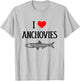 I Love Anchovies I Heart Anchovies Anchovy Lover Sardine T-Shirt - T-Shirt | Ash
