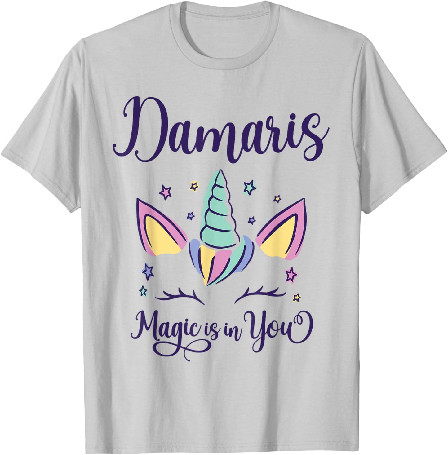 First Name Damaris Personalized I Love Damaris T-Shirt - T-Shirt | Ash