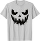Scary Pumpkin Face Jack O Lantern Halloween Men Women Kids T-Shirt - T-Shirt | Ash