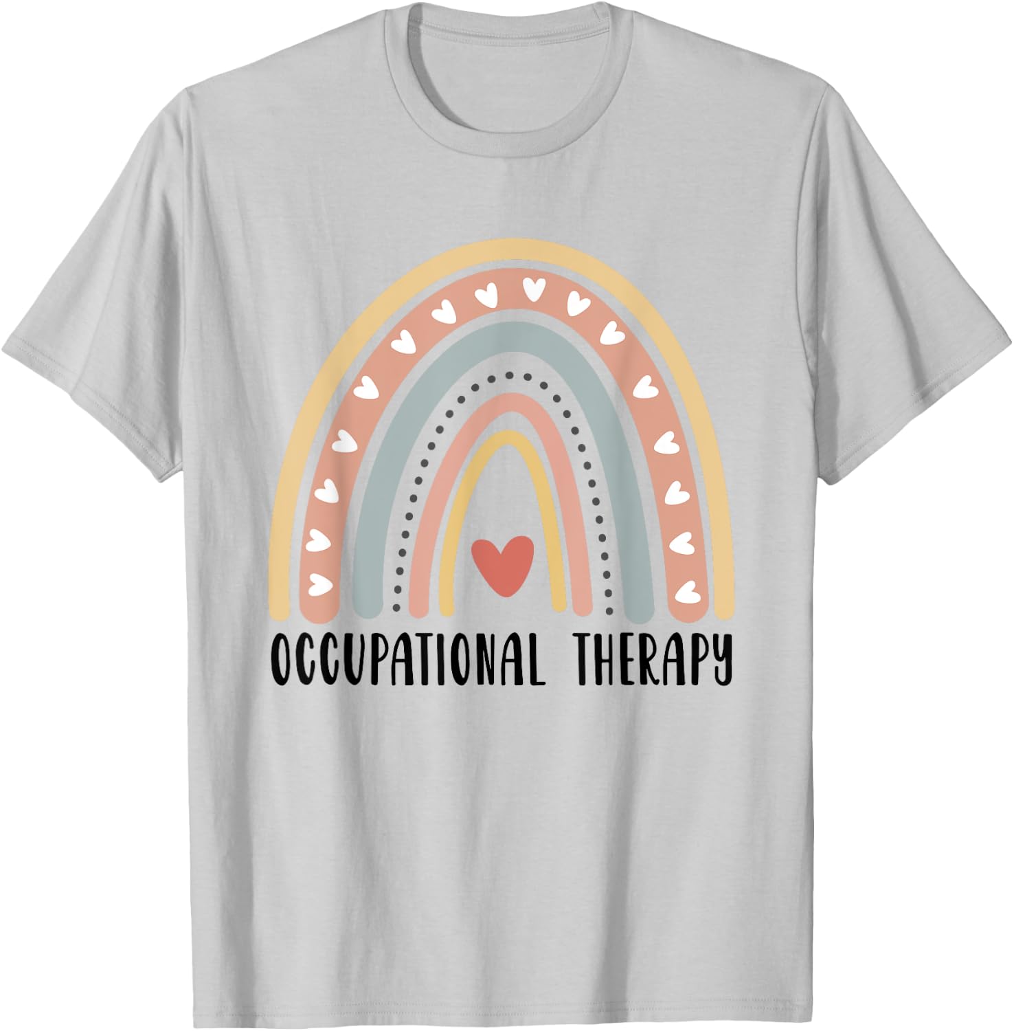 Occupational Therapy OT Month Therapist Boho Rainbow T-Shirt - T-Shirt | Ash