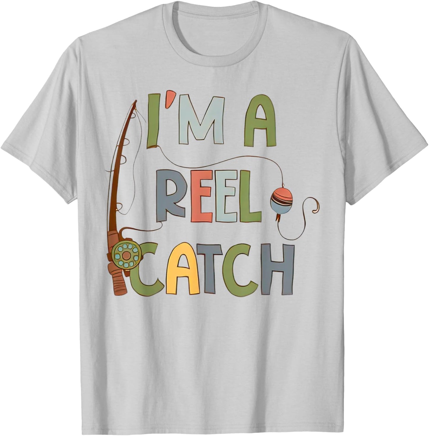 I'm A Reel Catch Romper Funny Fishing Dad T-Shirt - T-Shirt | Ash