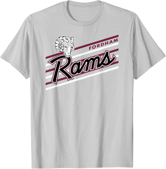 Fordham Rams Retro Performer Gray Officially Licensed T-Shirt - T-Shirt | Ash