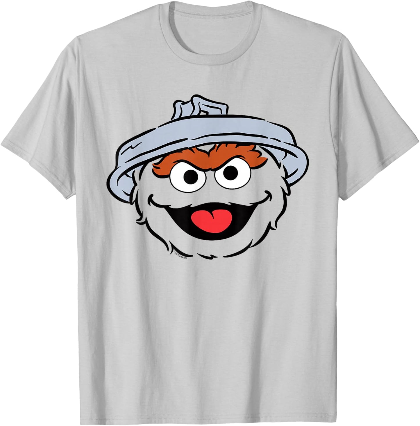 Sesame Street Oscar The Grouch Full Face Halloween Costume T-Shirt - T-Shirt | Ash